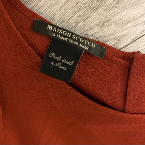 MAISON SCOTCH | SHORT SLEEVE DRESSES RED COLORBLOCK 4 - Picture 4 of 9
